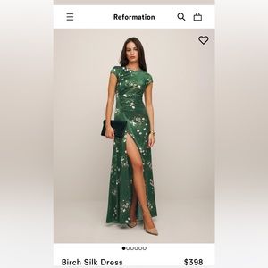 Reformation Birch Silk Dress